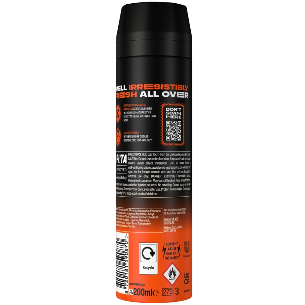 Lynx Deodorant Body Spray Sunset Fresh Image 2