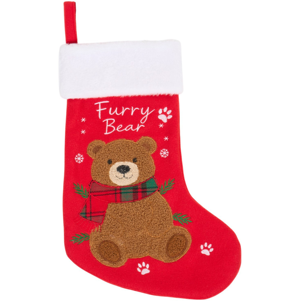 Furry Bear Pet Stocking Image 1