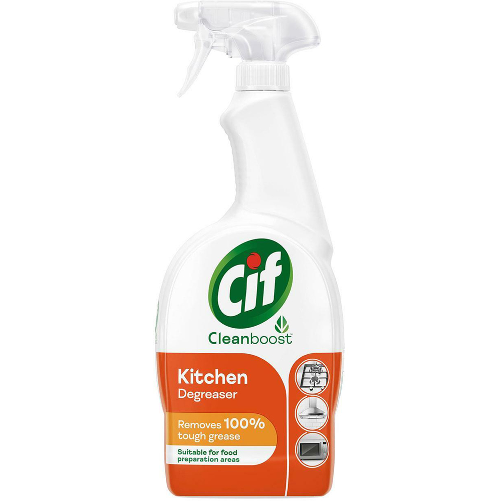 CIF Cleanboost Kitchen Ultra Degreaser Spray 700ml 2 Pack Image 2