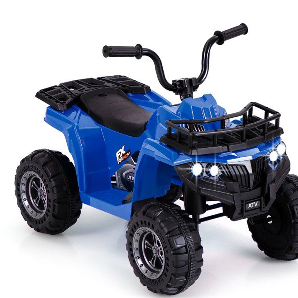 Costway Kids Navy Ride On Quad Car with One Button Start and Tread Tyres 6V Image 4