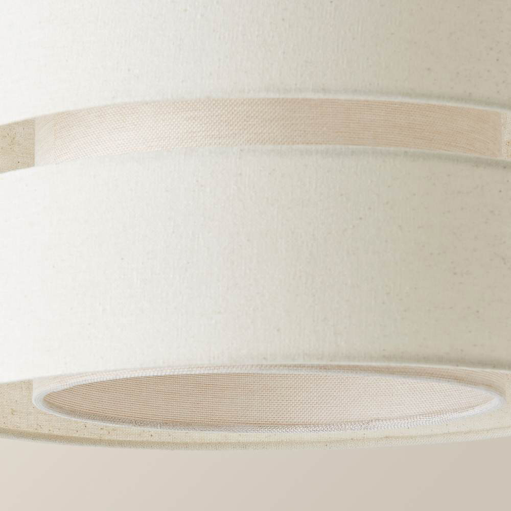 ValueLights Sophia 2 Tier Natural Linen Ceiling Drum Lamp Shade Image 6