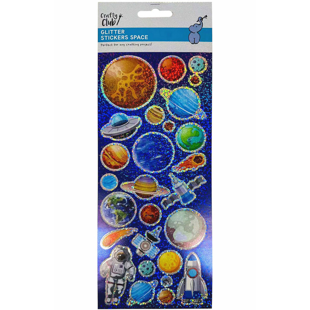 Crafty Club Glitter Stickers - Space Image 1