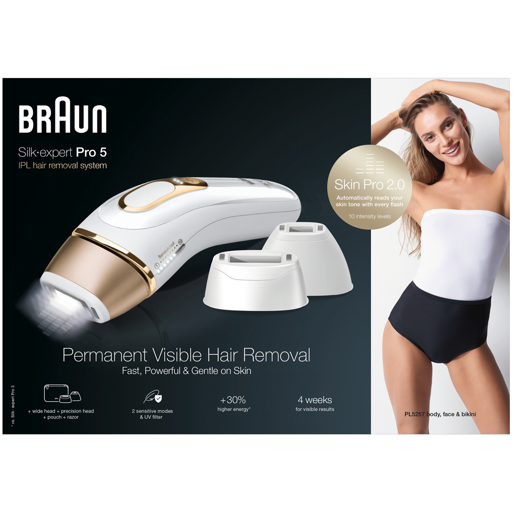 Braun PL5257 Silk-Expert Pro 5 IPL with a Precision Head Gold Image 4