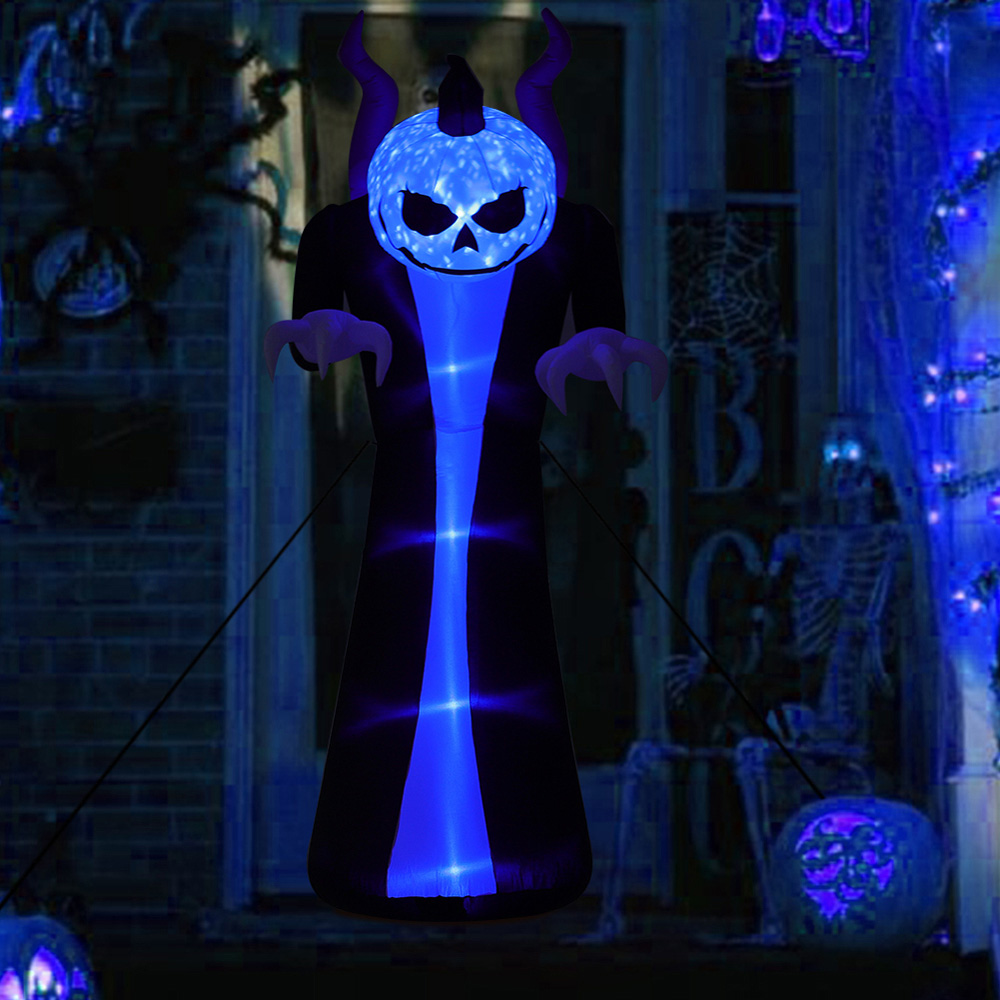 Living and Home Halloween Inflatable Outdoor Ghost with Raising Hands and LED Lights 315cm Image 7