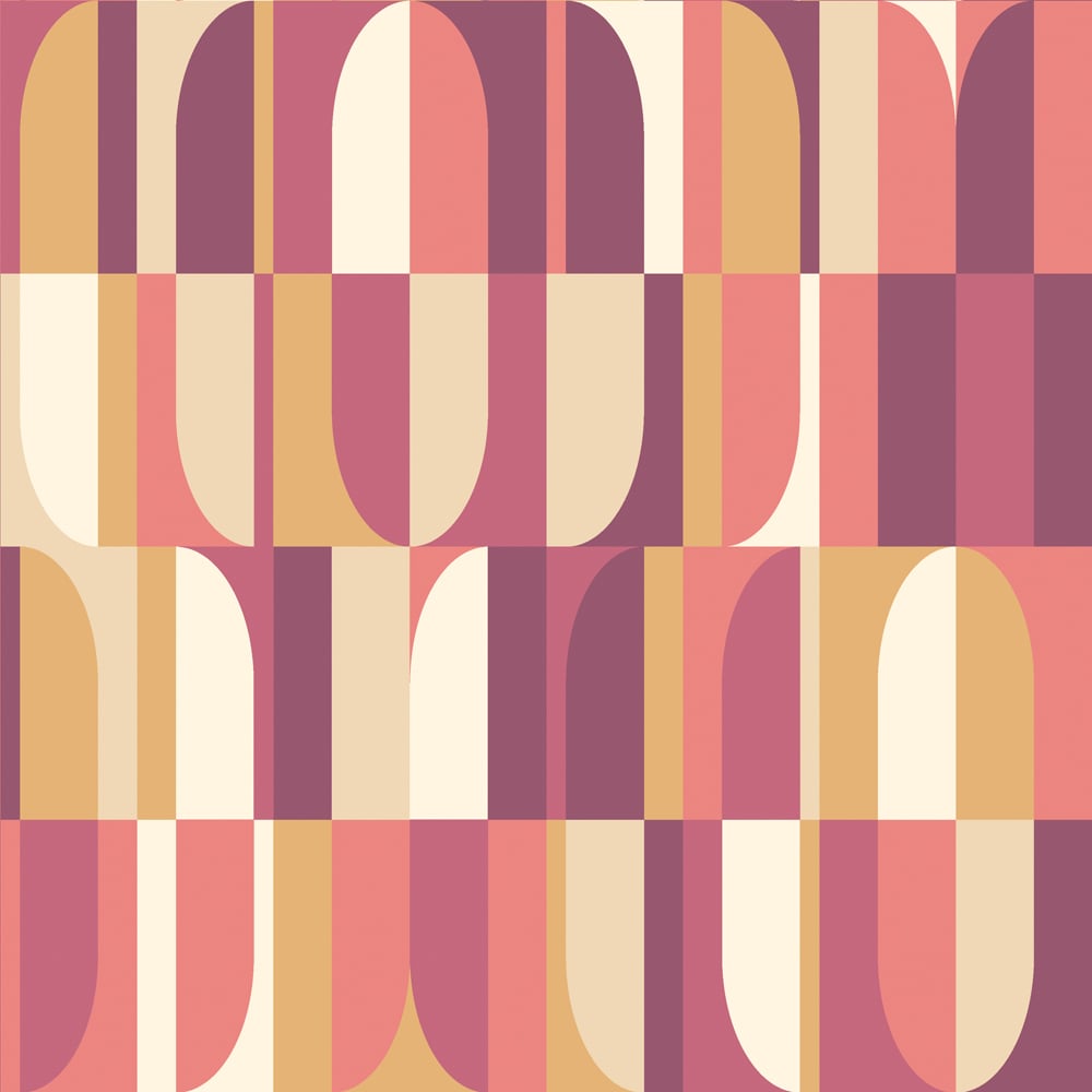 Hoopla Walls Building Blocks Plum and Gold Non Woven Wallpaper Image 1