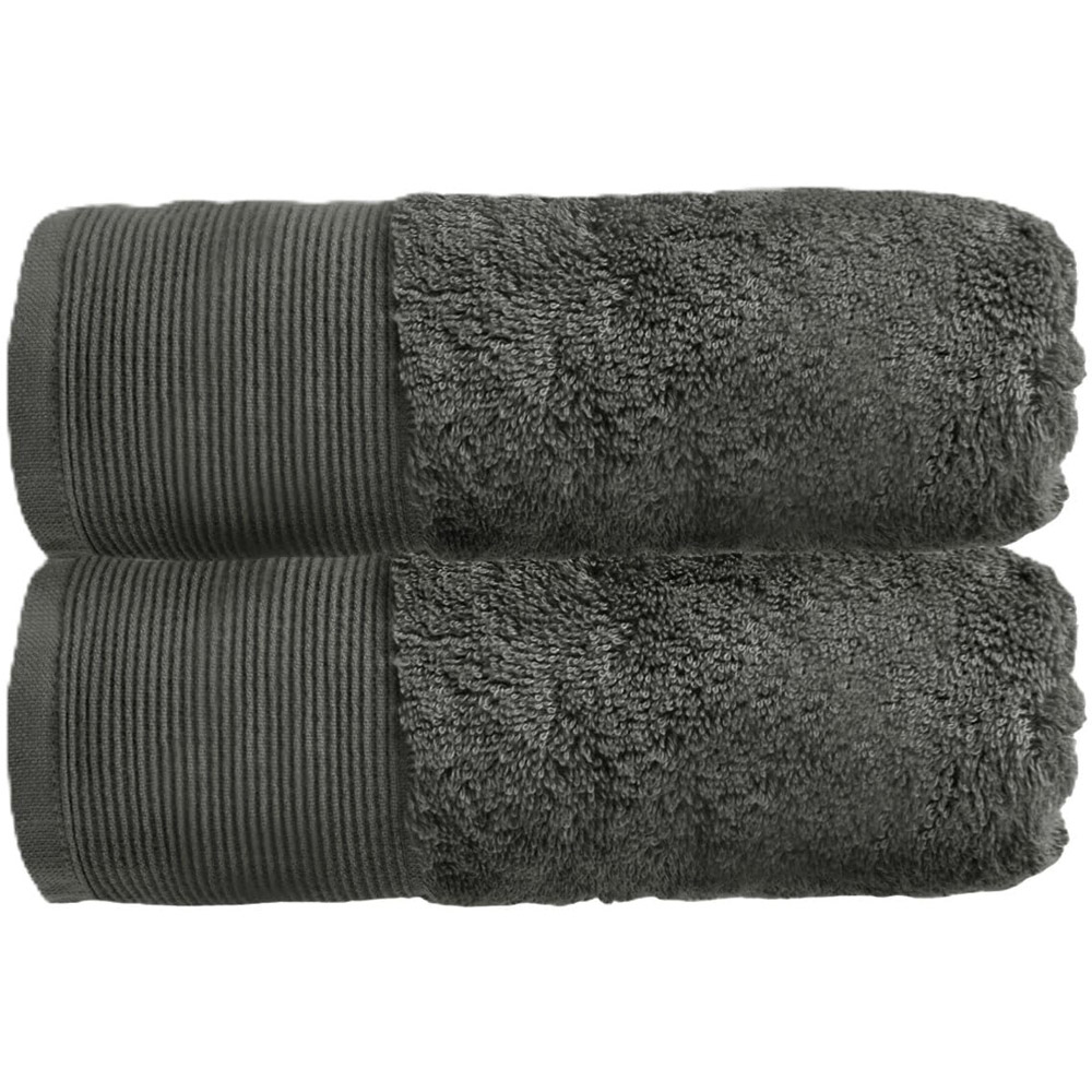 Allure Bath Fashions Bamboo Graphite Luxury Marlborough Hand Towel Image 1