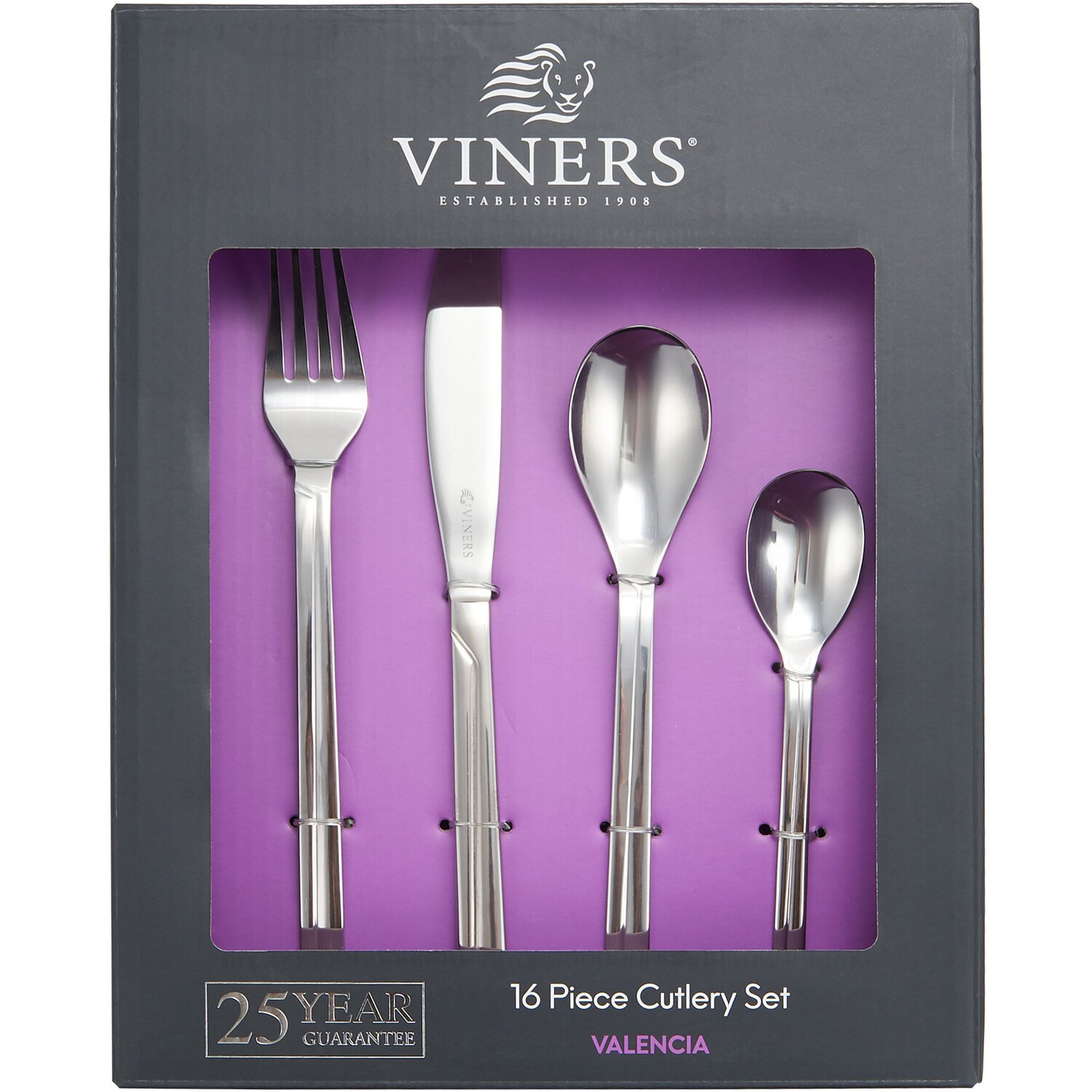 16-Piece Valencia Cutlery Set - Chrome Image 1
