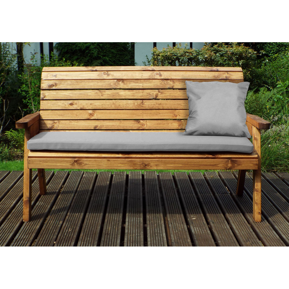 Charles Taylor 3 Seater Winchester Bench with Grey Cushions Image 2