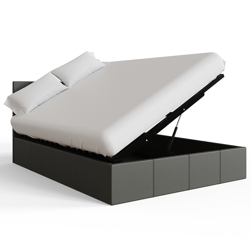 GFW Double Grey Side Lift Ottoman Bed Image 4