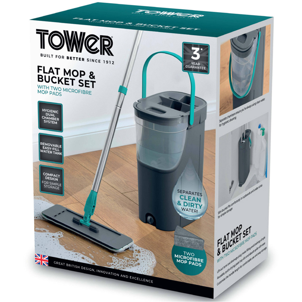 Tower Flat Mop and Bucket Set Image 7