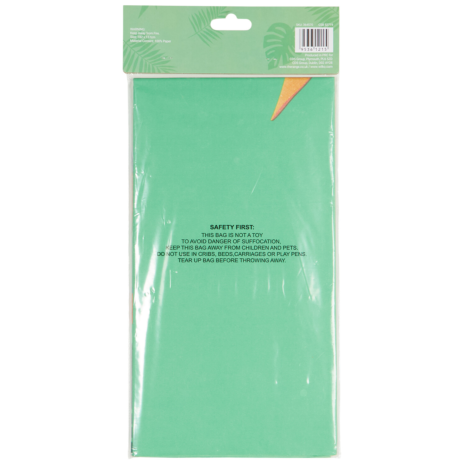 Dinosaur Party Tablecloth - Green Image 2