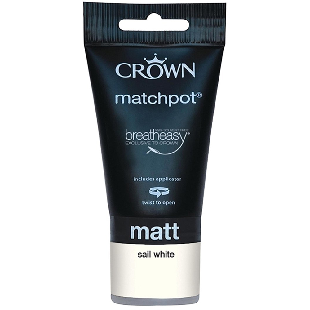 Crown Sail White Matt Breatheasy Tester Pot 75ml Image