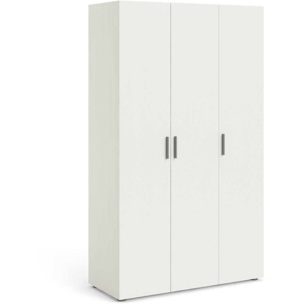 Florence 3 Door White Woodgrain Wardrobe Image 2