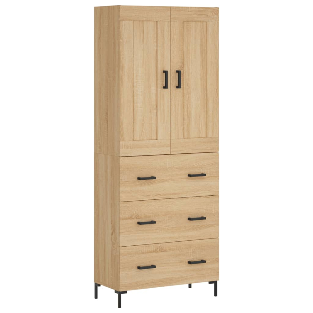 vidaXL 2 Door 3 Drawer Sonoma Oak Highboard Image 2
