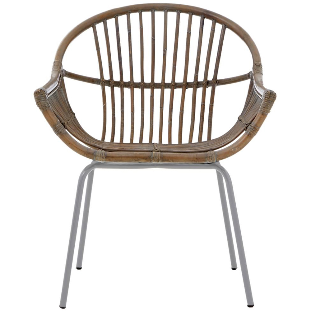 Interiors by Premier Lagom Grey Washed Natural Rattan Chair Image 2