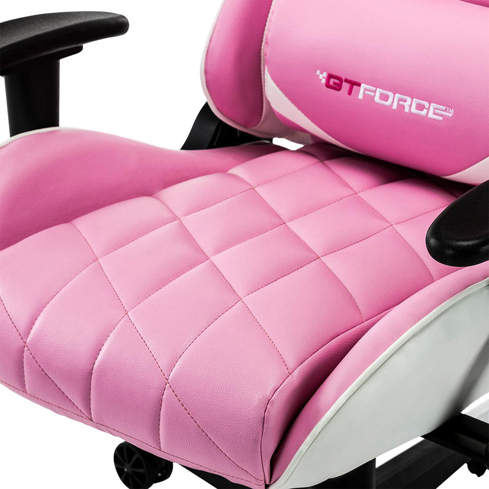 Furniture Online Pro Gt Pink Faux Leather Reclining Gaming Chair Image 4