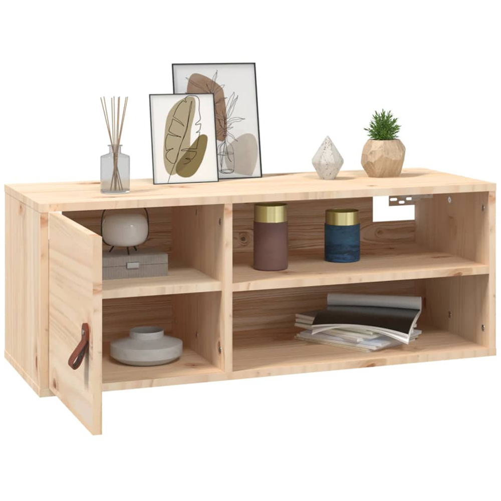vidaXL Single Door 2 Shelf Natural Wall Cabinet 2 Pack Image 6