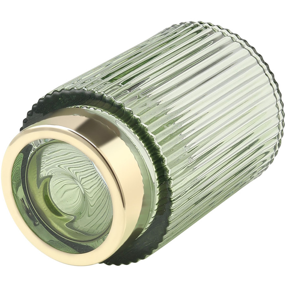 Living and Home Thickened Ribbed Glass Brush Holder Image 3