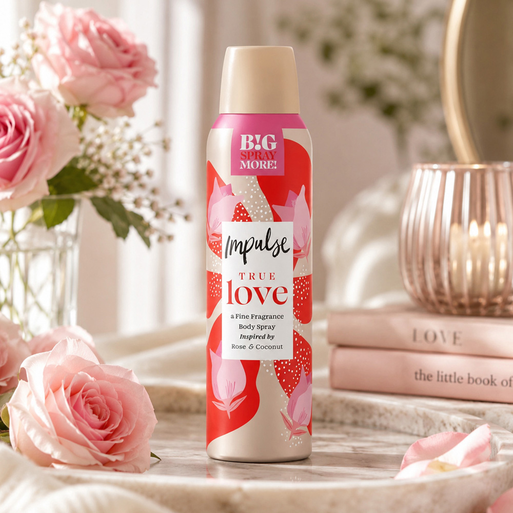 Impulse True Love Blend of Natural Scents Body Spray Deodorant 150ml 6 Pack Image 2