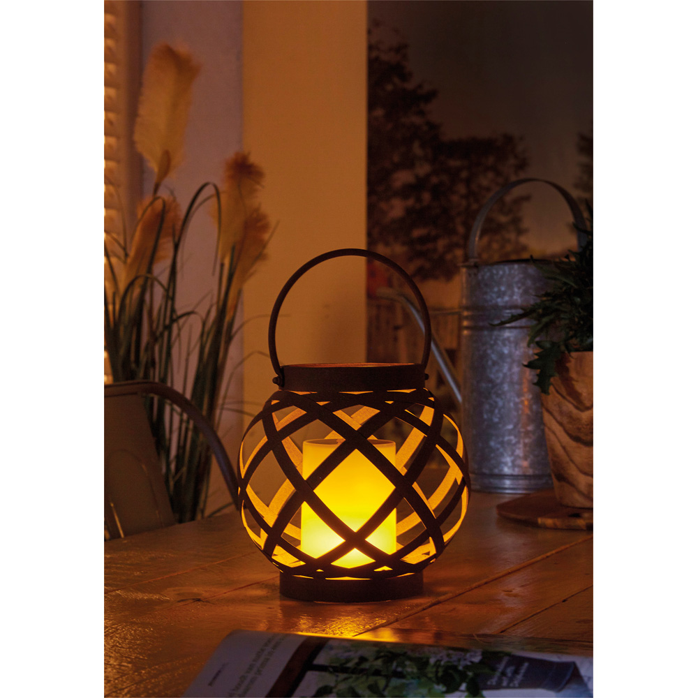 Luxform Solar Powered Rattan Table Lantern Image 3
