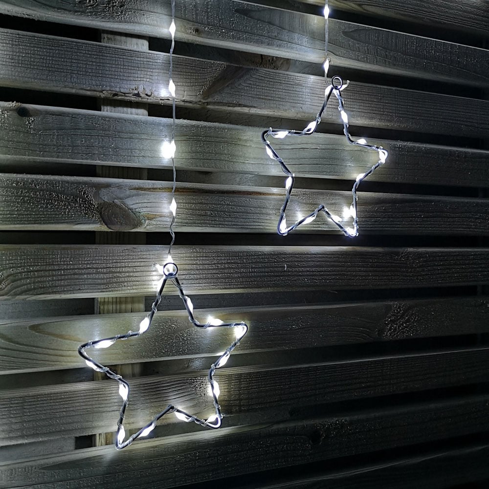 Samuel Alexander 256 Cool White LED Star Curtain Lights Image 4