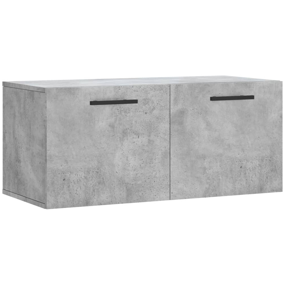 vidaXL 2 Door Concrete Grey Wall Cabinet Image 2