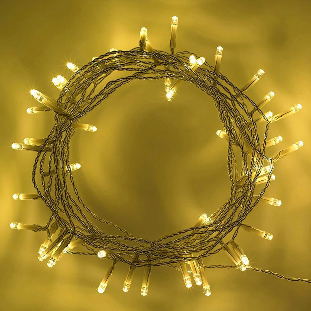 Shatchi 20 Warm White LED Clear Cable Christmas String Light 2m Image 1