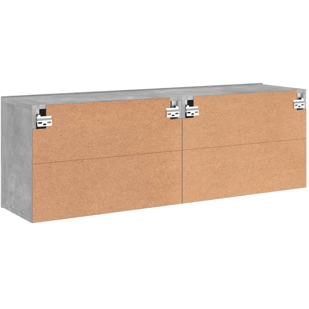 vidaXL 2 Door Concrete Grey Wall Mounted TV Cabinet Set of 2 Image 6