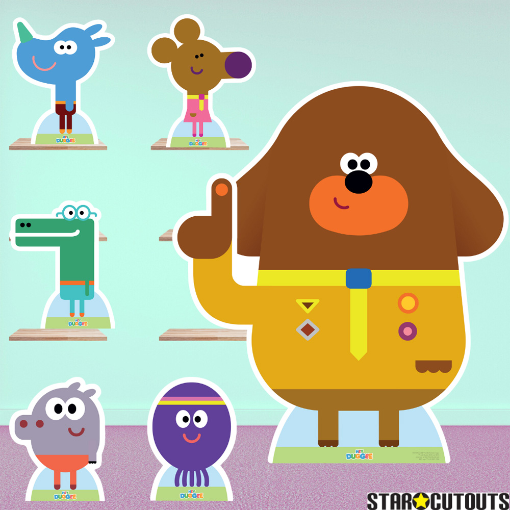 Star Cutouts Hey Duggee Cardboard Cutout 3.6ft with 5 Squirrel Club Members Image 2