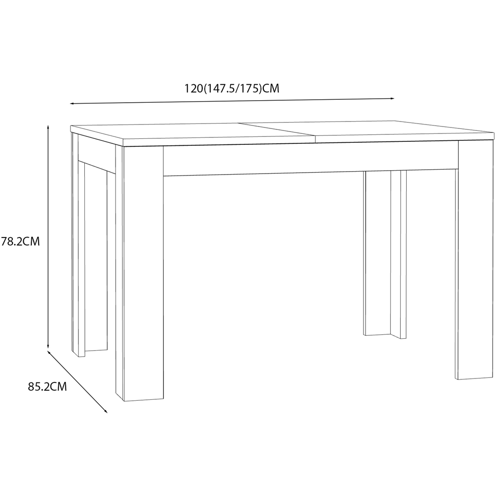 Florence Grafton 6 Seater Oak Extending Dining Table Image 8