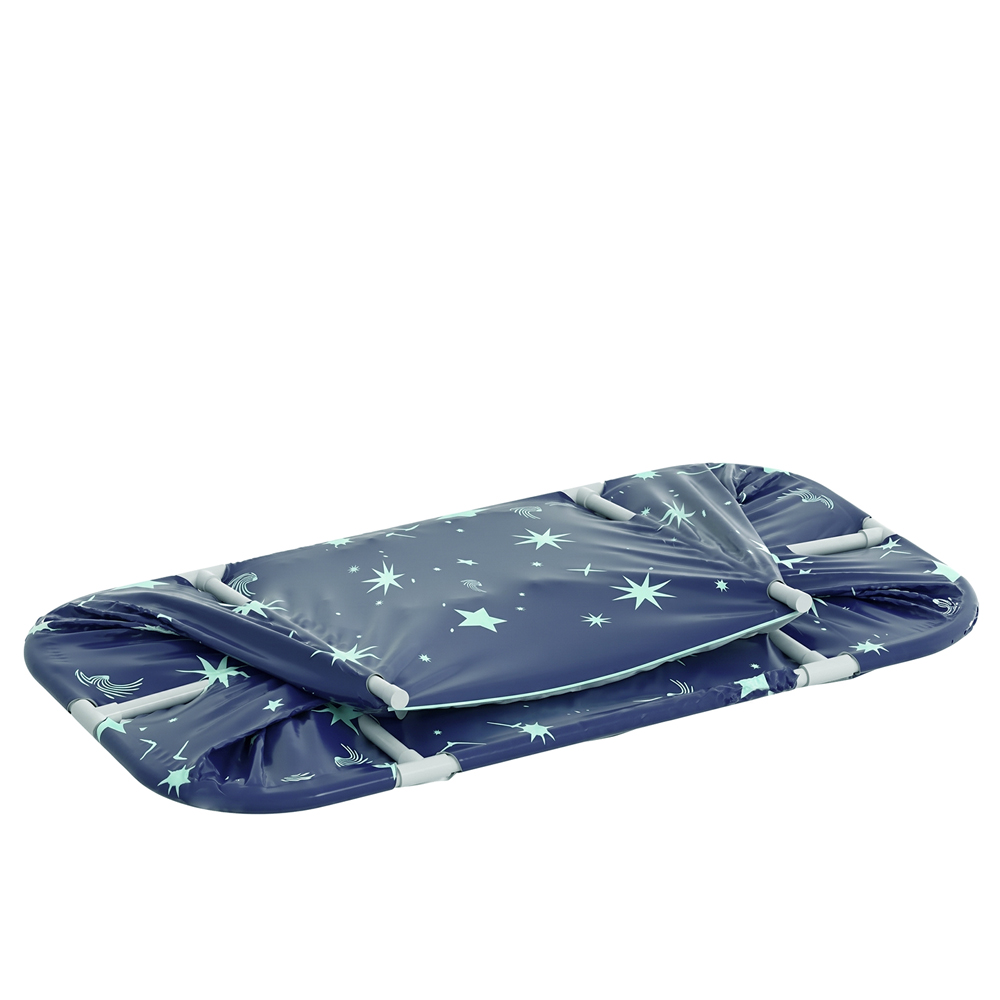 Living and Home Dark Blue Foldable PVC Soaking Bathtub with Inflatable Backrest Image 4