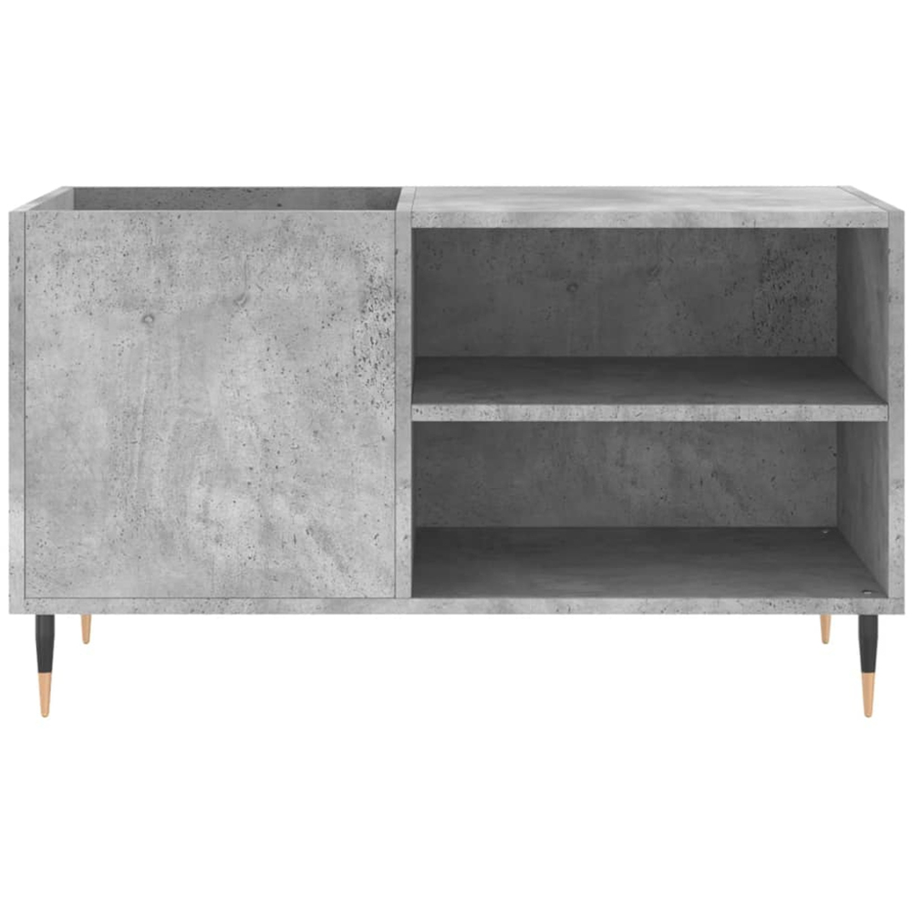 vidaXL 2 Shelf Concrete Grey Record Cabinet Image 4