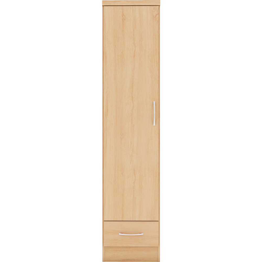 Seconique Nevada Single Door Single Drawer Sonoma Oak Wardrobe Image 5