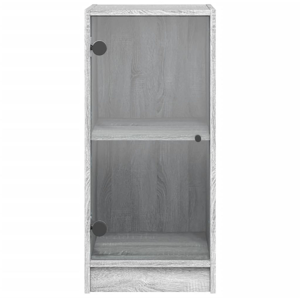 vidaXL 4 Shelf Smoked Oak Wooden TV Cabinet Image 5