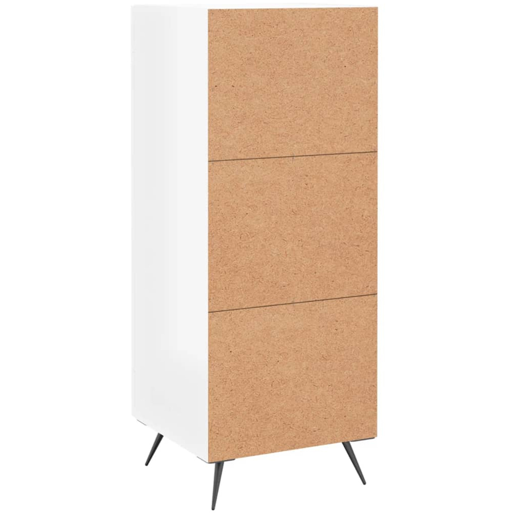 vidaXL Single Door High Gloss White Narrow Sideboard Image 8