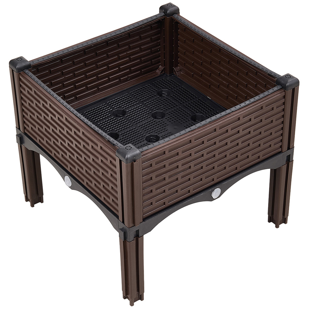 Living and Home Plastic Raised Garden Bed Planter Box 40 x 40 x 33cm Image 1