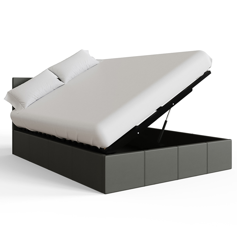 GFW Small Double Grey Side Lift Ottoman Bed Image 4