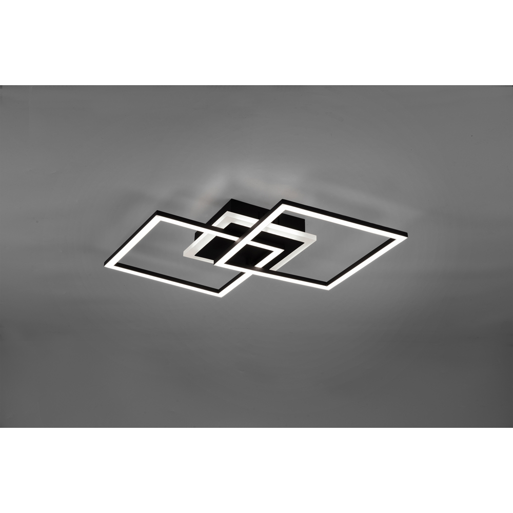TRIO Venida Black Matt Integrated LED Ceiling Light Image 2