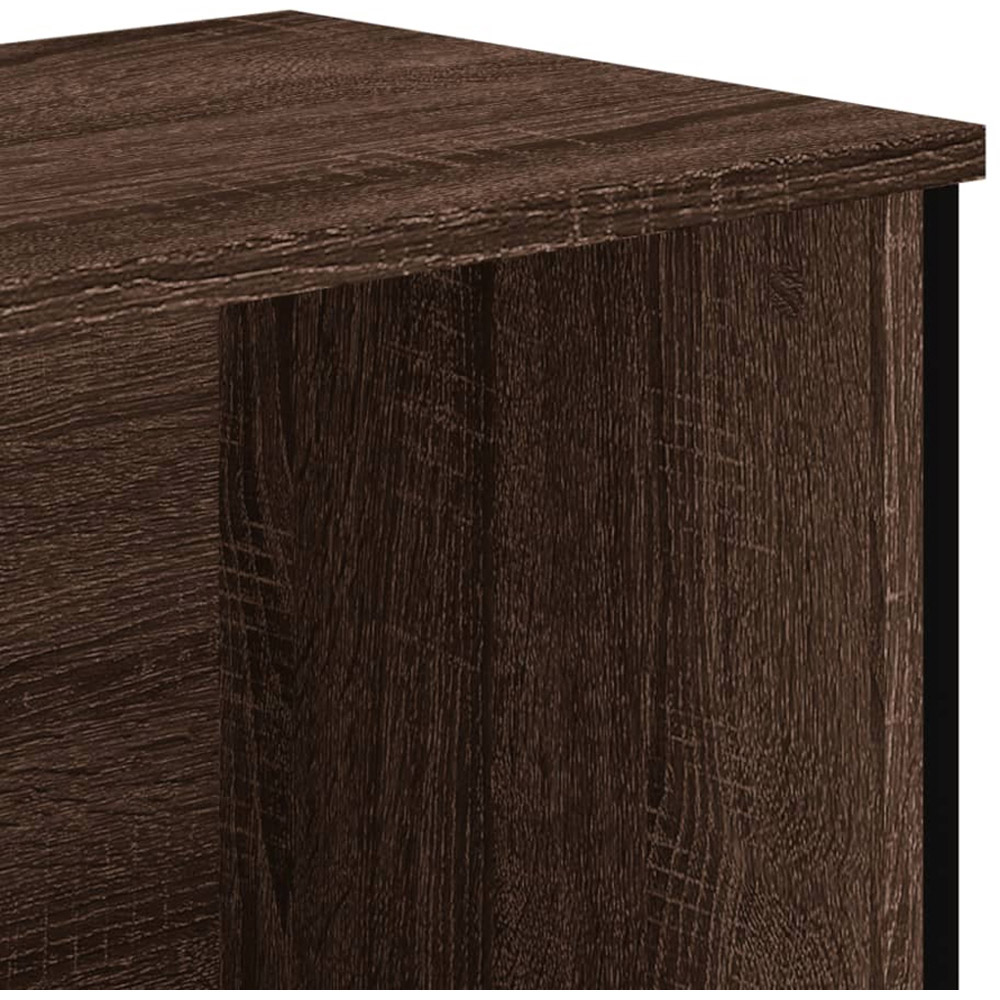 vidaXL 2 Shelf Brown Oak Bookcase Image 6
