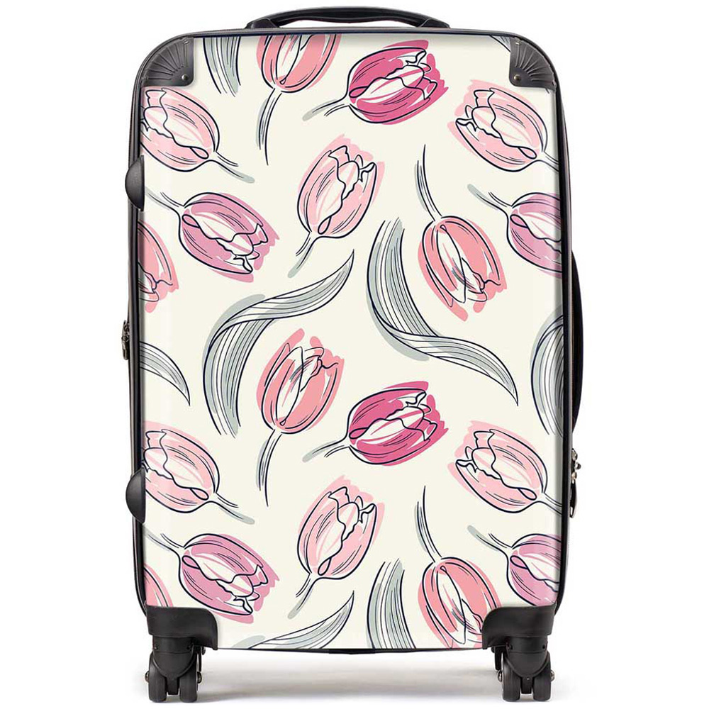 Warren Reed Designer Medium Tulips Suitcase Image 1