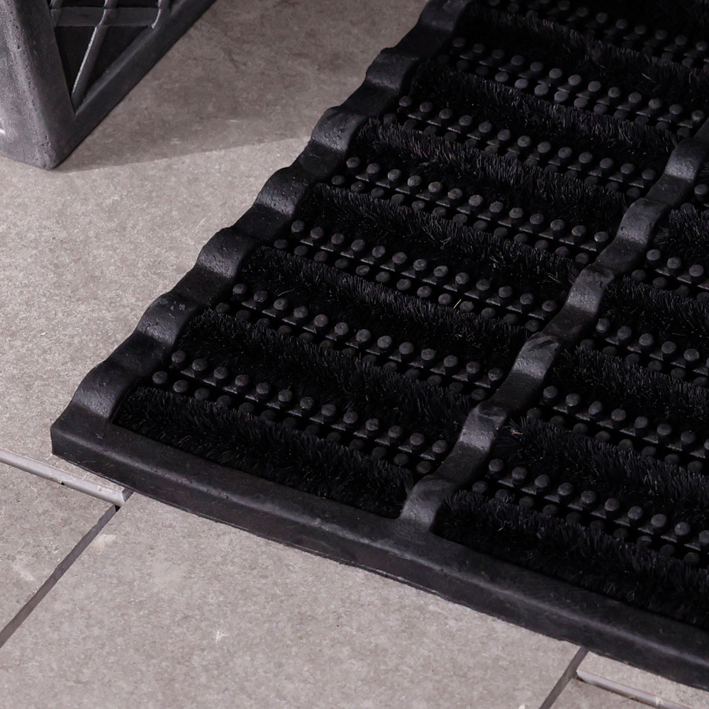 Charles Bentley Black Boot Scraper Mat 45 x 295cm Wilko