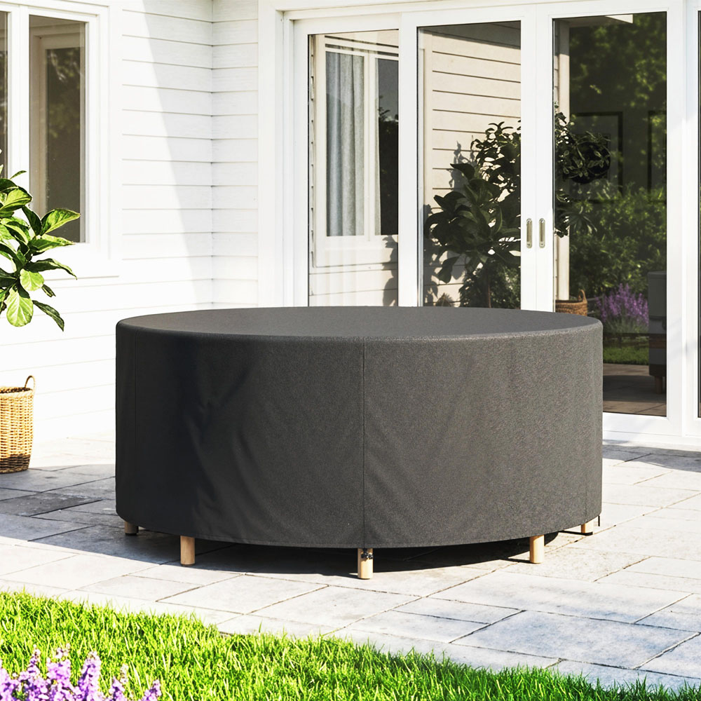 Outsunny Black Round Waterproof Garden Furniture Cover 70 x 214cm Image 8