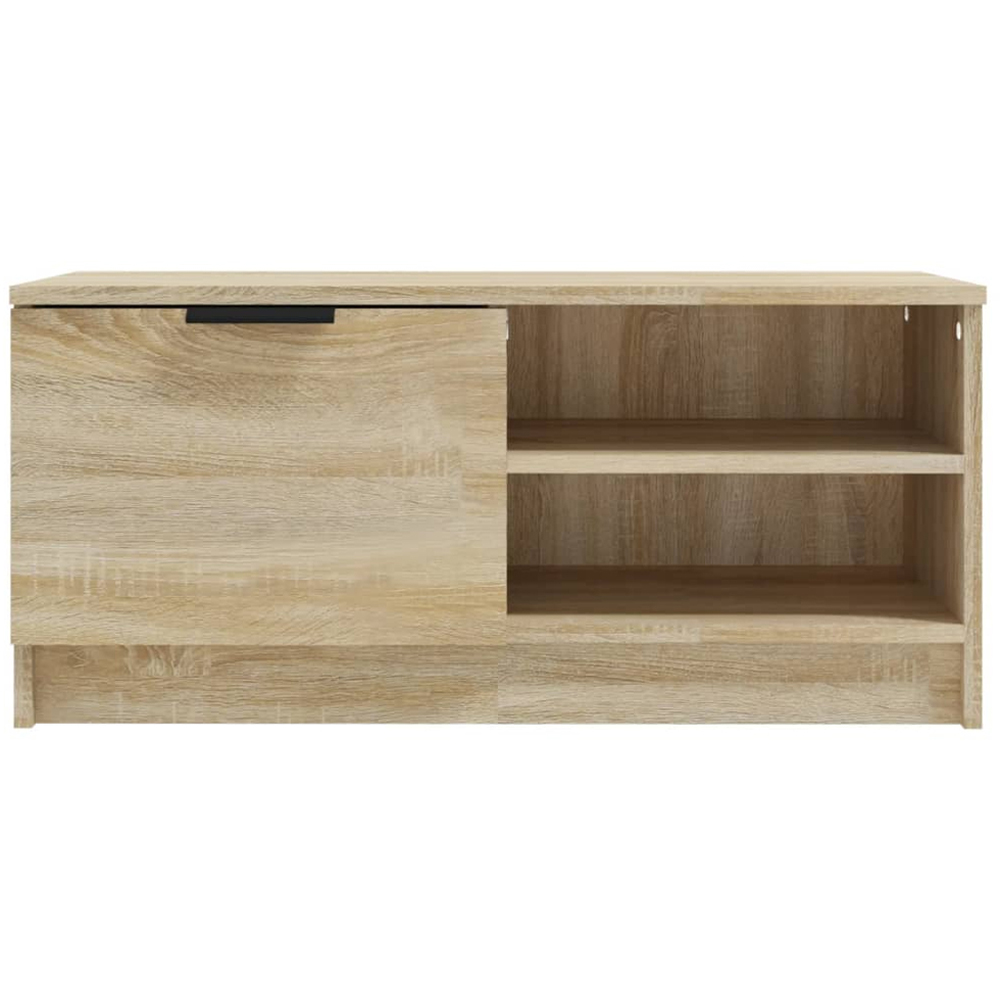 vidaXL Single Door 2 Shelf Sonoma Oak TV Cabinet Image 5