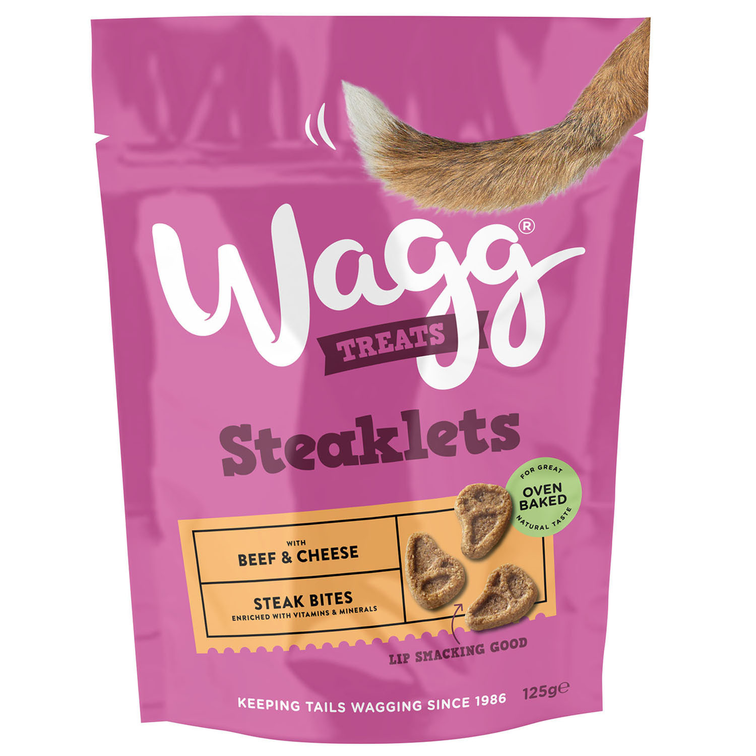 Wagg Steaklets Beef and Cheese Dog Treat 125g Image