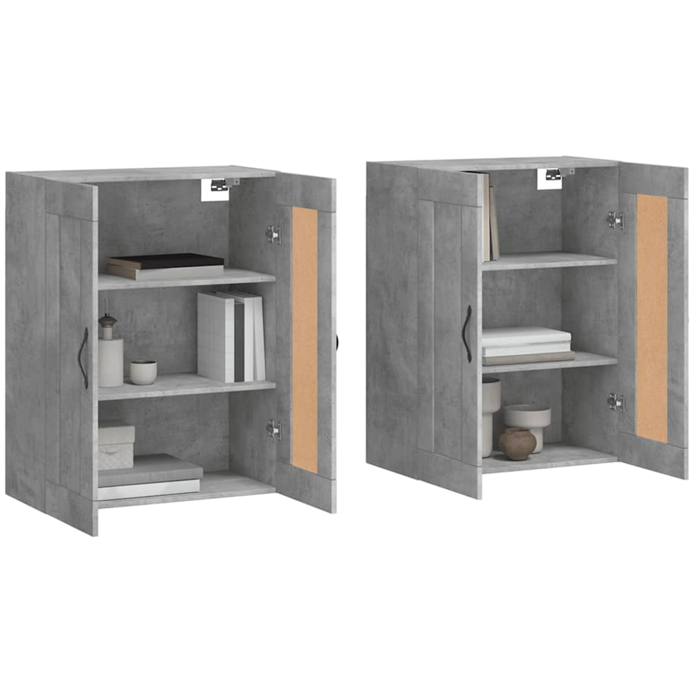 vidaXL 2 Door Concrete Grey Wall Mounted Cabinet Set of 2 Image 3