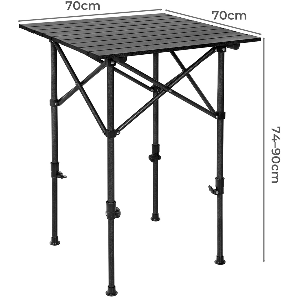 Levede Aluminium Foldable Camping Table 70cm Image 9