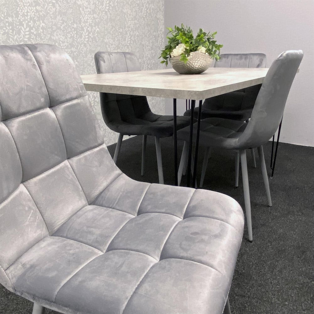 Kosy Koala 4 Seater Grey Dining Table Set Image 3