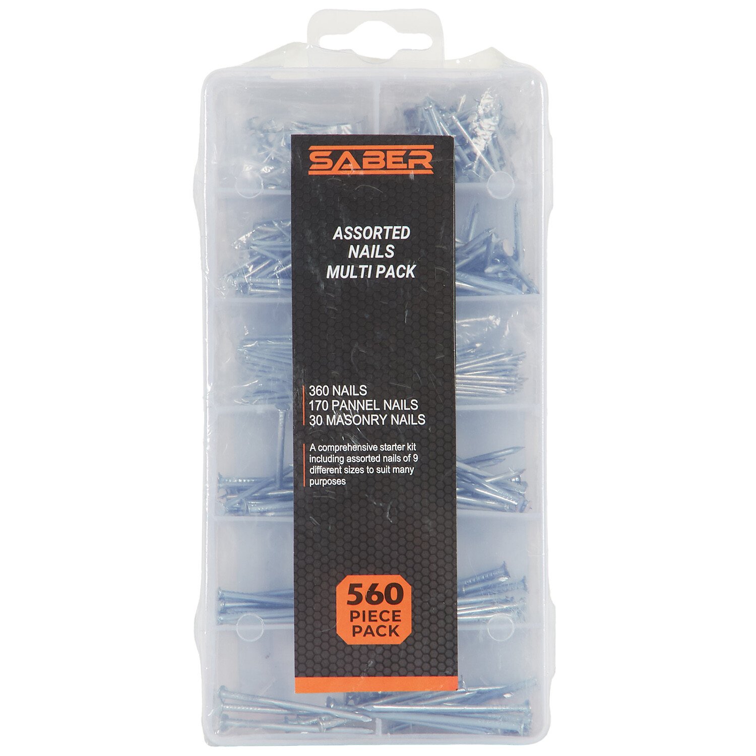 Saber 560 Piece Nail Set - Silver Image 1