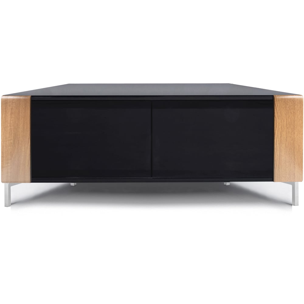 MDA Designs Corvus 2 Door Black and Oak TV Cabinet Image 2