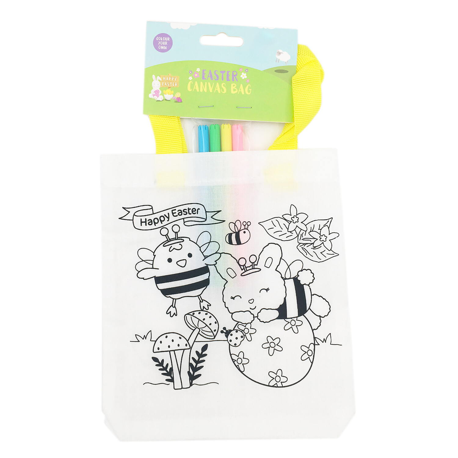 Colour Your Own Easter Canvas Bag Image 3